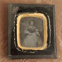 sort guld antik fotoramme gammel billedramme pastorinde foto 1845-16